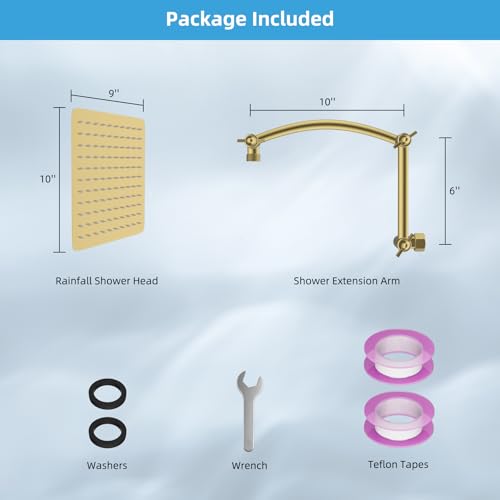 All Metal 10'' Rain Shower Head