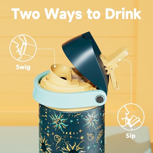24 oz Insulated Water Bottle with Straw