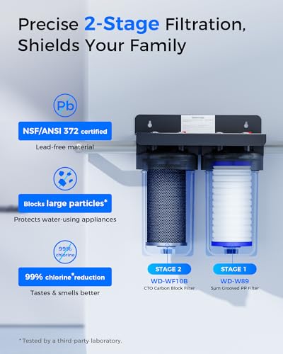 WHF21-BG 2-Stage Whole House Water Filter System, 5 Micron