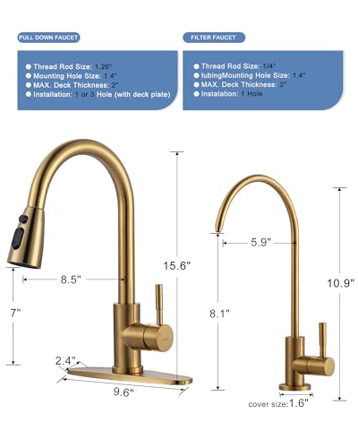 Kitchen Faucet and Water Filter Faucet Combo