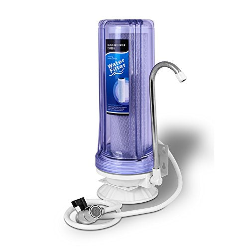 One Stage Countertop Drinking Water Filtration System Removes Chlorine with Block Activated Carbon Filter