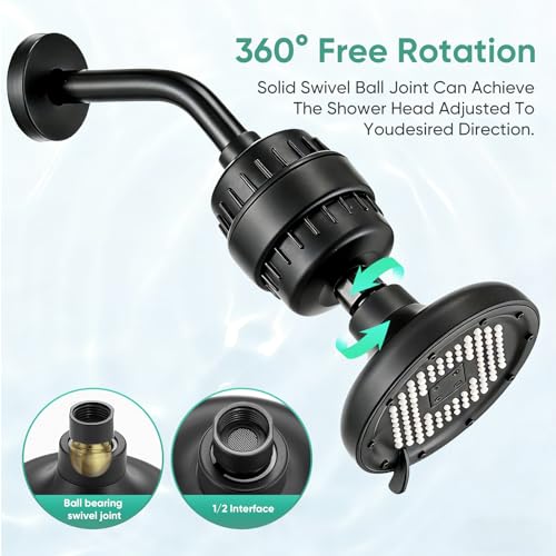 Shower Head 5 Mode High Pressure Filtered Shower Head