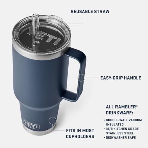 Rambler 42 oz Tumbler with Handle and Straw Lid