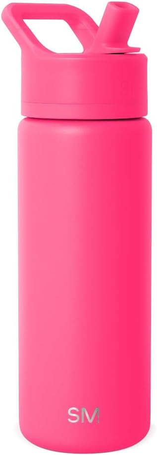 Simple Modern Kids Water Bottle with Straw Lid | Vacuum Insulated Stainless Steel Metal | Reusable Leak Proof BPA-Free Thermos for School | Summit Collection | 18oz, Malibu