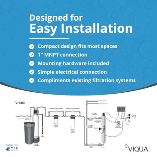 VP600 Ultraviolet Commercial Water Treatment 30 GPM Monitored Professional Plus UV System