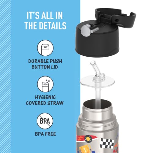 FUNTAINER Water Bottle with Straw