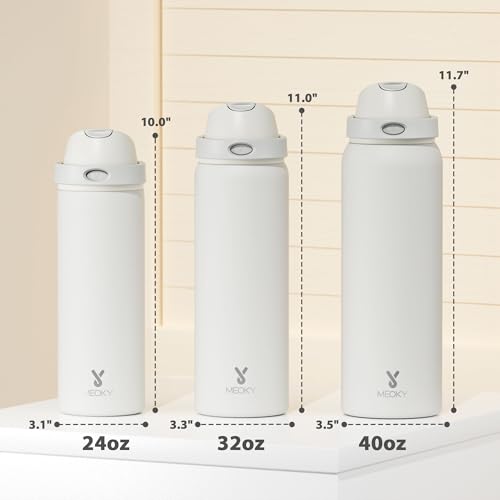 40 oz Insulated Water Bottle with Straw