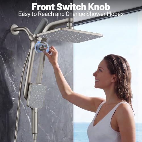 Dual Filtered Rainfall Handheld Showerhead Spray Combo with 7 Modes