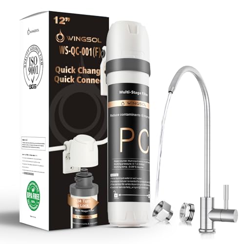 Under Sink Water Filter System with Brushed Nickel Faucet
