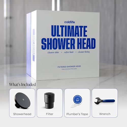 Cold Life Filtered Shower Head for Hard Water