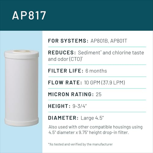 3M Aqua Pure Whole House Replacement Water Filter Cartridge AP817