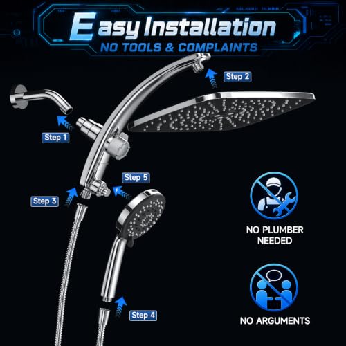14" Luxurious Shower Head with Handheld