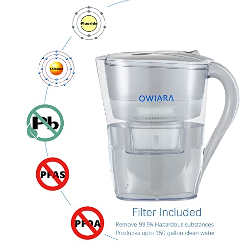 Water Filter Pitchers for Drinking Water with Activated Carbon Filter