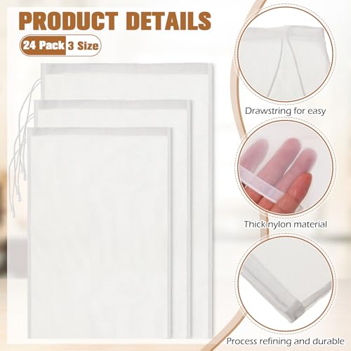 24 Pack Nut Milk Bags (24 Count)