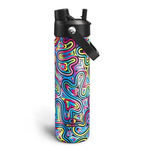 Insulated Water Bottle with Straw Stainless Steel Water Bottle