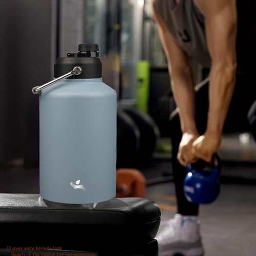 128 oz Insulated Stainless Steel Water Bottle Jug with Handle