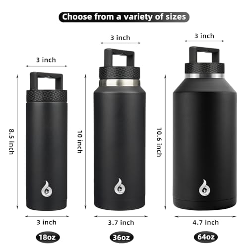 18oz Insulated Water Bottle Stainless Steel Water Bottle with Handle