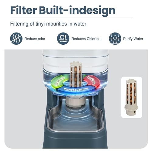 Auto Dog Water Dispenser with Stainless Steel Bowl Feeder for Pets