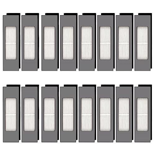 16 Pieces) N10 HEPA Filters for ECOVACS DEEBOT OZMO N10, N10 Plus, 920, 950, T8 AIVI Max, T9, T5, N5, N7, N8+, N8 Pro Plus, DX55, DX93, DJ65 Robot Vacuum Cleaner Filters Accessories Kit (16 Count)