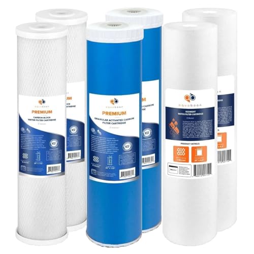 5 Micron 20 x 4.5 Whole House Water Filter Replacement Cartridge Set (6 Count)