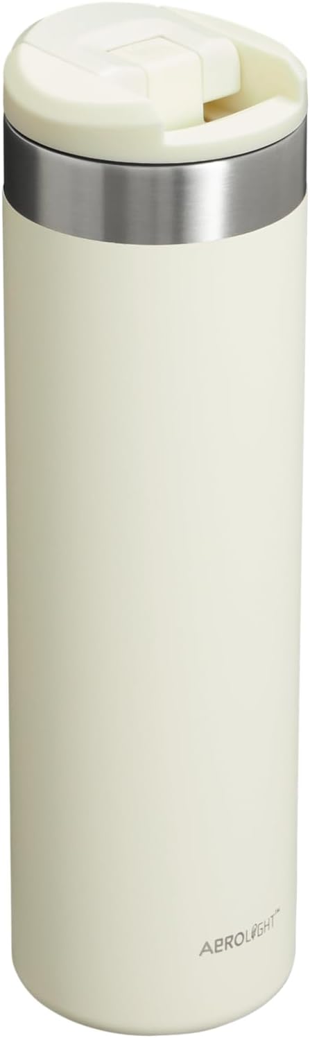 Stanley AeroLight Transit Bottle 20 oz Locking Drink Through Lid Leak Resistant Water Bottle or Coffee Travel Mug Lightweight Insulated Stainless Steel BPA-Free Cream | Locking, Drink Through Lid, Leak Resistant, Water Bottle, Coffee Travel Mug, Lightw...