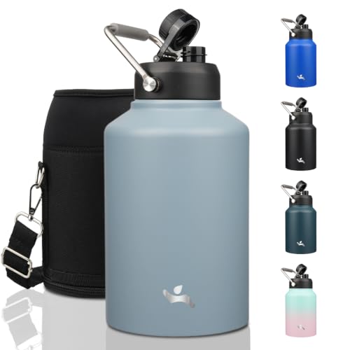 128 oz Insulated Stainless Steel Water Bottle Jug with Handle