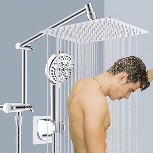 Metal 10" Rain Shower Head with Handheld