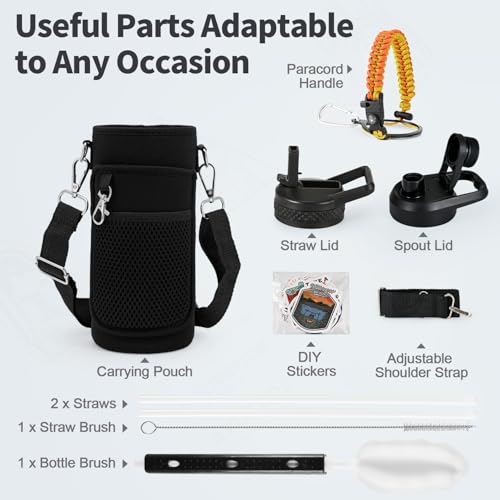 32 oz Insulated Water Bottle with Straw