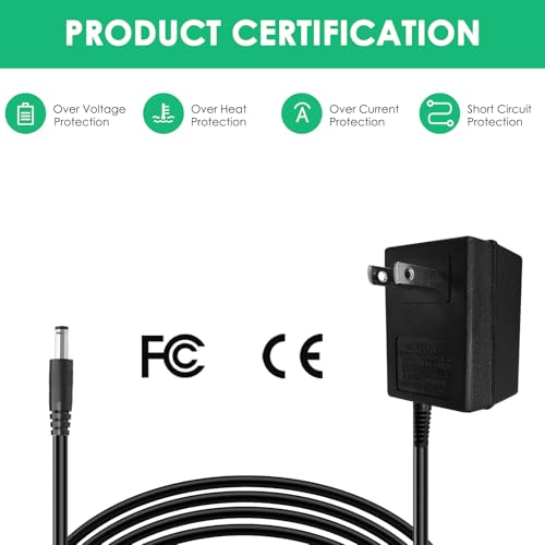 12V Replacement Charger for Pump Compatible with PetSafe Drinkwell 360 Pet Water Fountain Power Supply Adapter
