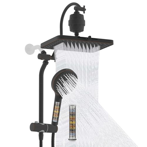 5 spray Filtered Rainfall Shower Head Combo