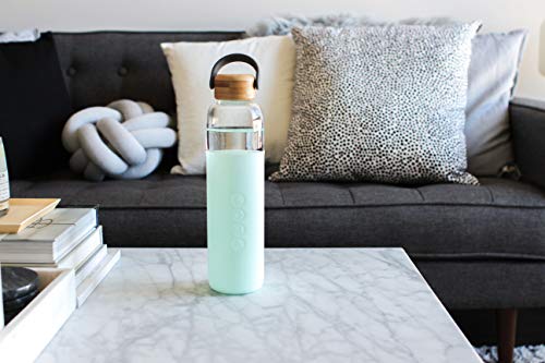 Glass Water Bottle with Silicone Sleeve