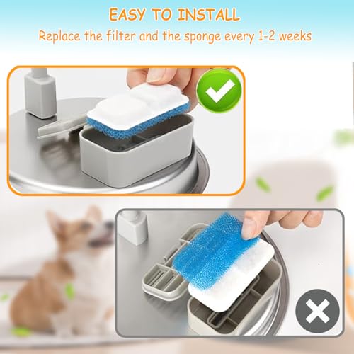 12 Set Cat Fountain Replacement Filters Compatible with oneisall PWF (36 Count)