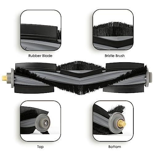 10 Pieces) X1 Omni Replacement Parts Compatible With ECOVACS DEEBOT DEEBOT X1 OMNI, X1 PRO OMNI, T10 OMNI Robot Vacuum Accessories Kit, 1 Roller Brush, 3 HEPA Filters, 6 Side Brushes (10 Count)