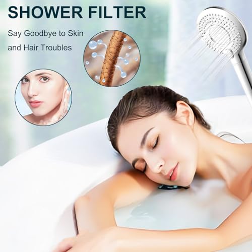 4 PACK Replacement Filter Replacement Shower Head Filter Cartridge Compatible with FEELSO Handheld Showerhead (4 Count)