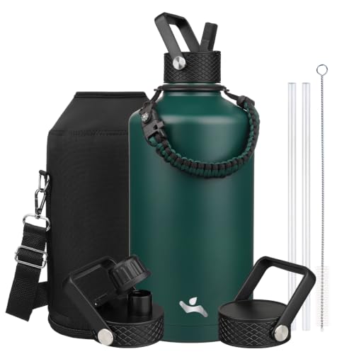 128 oz Insulated Stainless Steel Water Bottle Jug with Handle