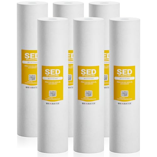 5 Micron 20 x 4.5 Sediment Filter 20 inch Whole House BB Water Filteration System Replacement Compatible Cartridge DGD