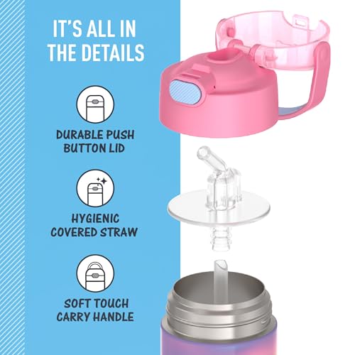 FUNTAINER Water Bottle with Straw
