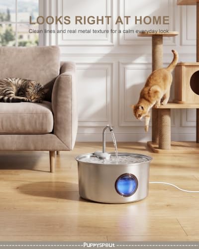 Cat Water Fountain Stainless Steel