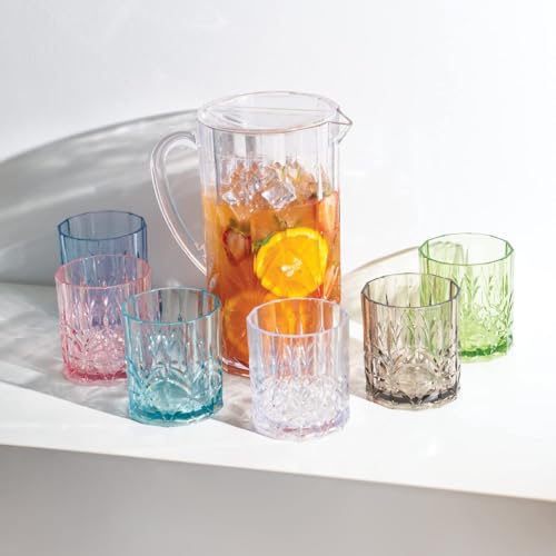 Shatterproof Tritan Plastic Water Pitcher with Lid