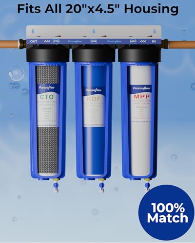 20" x 4.5" Heavy Metals Reduction Whole House Water Filter Replacement Set