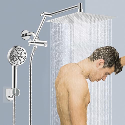 12" Metal Rain Shower Head with Handheld