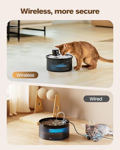 Wireless Cat Water Fountain Cordless