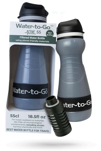 Water-to-Go Active Water Filter Bottle for Hiking, 18.5oz/55cl