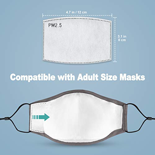 40pcs PM2.5 Activated Carbon Face Mask Filter Pad 5 (40 Count)