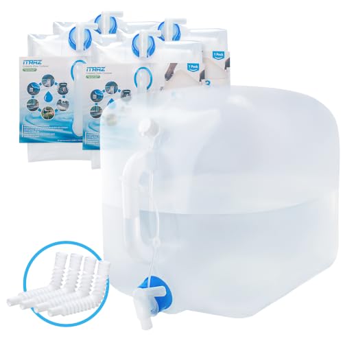 BPA Free Collapsible Water Container with Spigot (4 Count)