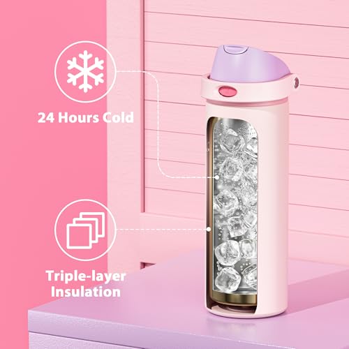 24 oz Insulated Water Bottle for Sports