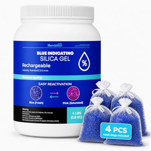 4 Lb Blue Indicating Silica Gel Drying Desiccant Beads