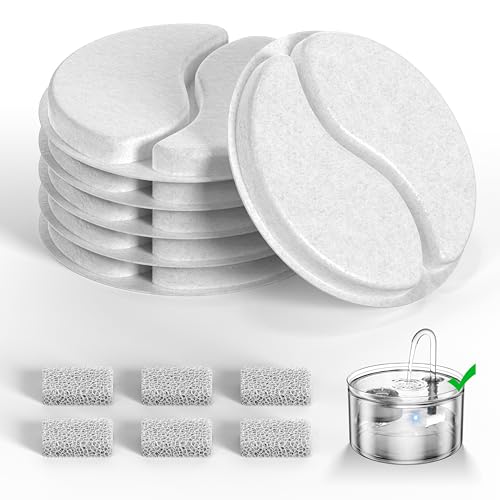 Glass Cat Water Fountain Filter Replacement Set