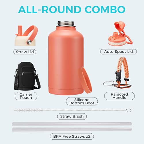 64 oz Water Bottles Insulated (64 Count)