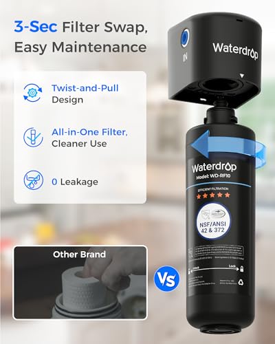 10UB B Under Sink Water Filter System with Dedicated Black Faucet
